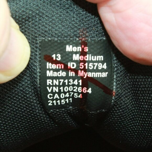 LL Bean Eco Woods Tan Canvas Lace Up Padded Collar Hiking Boots Size 13 M - Picture 8 of 9